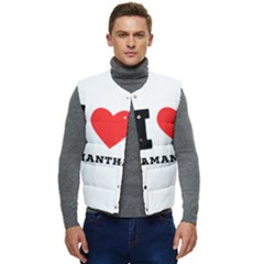 I Love Samantha Men s Short Button Up Puffer Vest	 by ilovewhateva