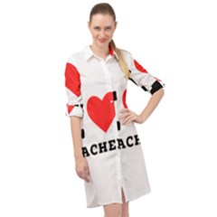 I Love Rachel Long Sleeve Mini Shirt Dress by ilovewhateva