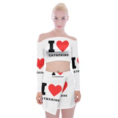 I Love Catherine Off Shoulder Top With Mini Skirt Set by ilovewhateva