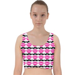 Pattern 170 Velvet Racer Back Crop Top by GardenOfOphir