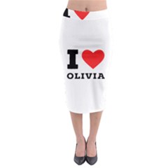 I Love Olivia Midi Pencil Skirt by ilovewhateva