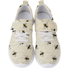 Insects Bees Digital Paper Men s Velcro Strap Shoes by Semog4