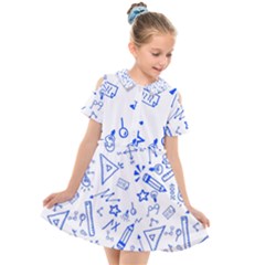 Background Pattern Graphic Kids  Short Sleeve Shirt Dress by Semog4