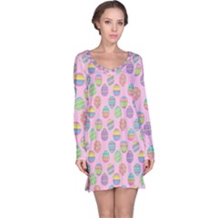 Egg Easter Eggs Pastel Digital Art Long Sleeve Nightdress by Semog4