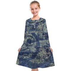 Elemental Beauty Abstract Print Kids  Midi Sailor Dress by dflcprintsclothing