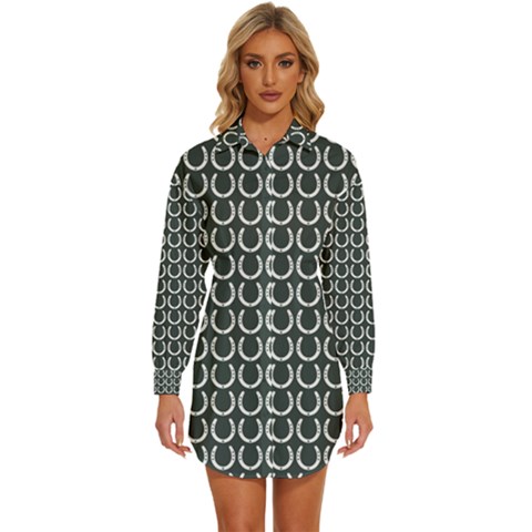 Pattern 233 Womens Long Sleeve Shirt Dress by GardenOfOphir