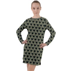 Pattern 266 Long Sleeve Hoodie Dress by GardenOfOphir