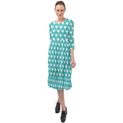 Pattern 280 Ruffle End Midi Chiffon Dress by GardenOfOphir