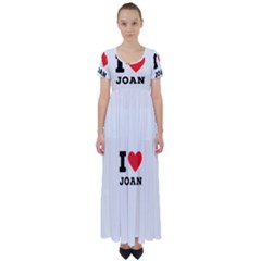 I Love Joan  High Waist Short Sleeve Maxi Dress by ilovewhateva