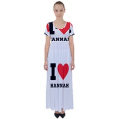 I Love Hannah High Waist Short Sleeve Maxi Dress by ilovewhateva