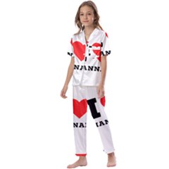 I Love Hannah Kids  Satin Short Sleeve Pajamas Set by ilovewhateva