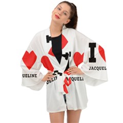 I Love Jacqueline Long Sleeve Kimono by ilovewhateva