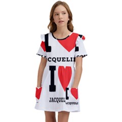 I Love Jacqueline Kids  Frilly Sleeves Pocket Dress by ilovewhateva