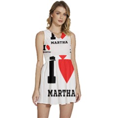 I Love Martha Sleeveless High Waist Mini Dress by ilovewhateva