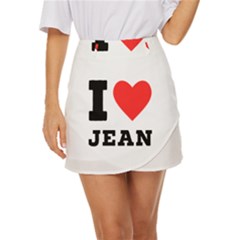 I Love Jean Mini Front Wrap Skirt by ilovewhateva