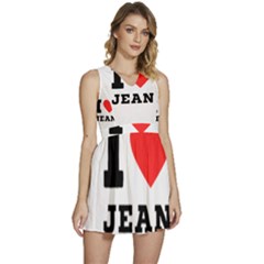 I Love Jean Sleeveless High Waist Mini Dress by ilovewhateva