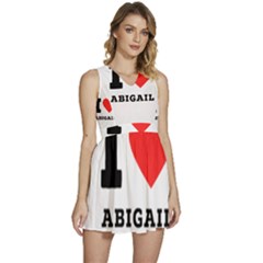 I Love Abigail  Sleeveless High Waist Mini Dress by ilovewhateva