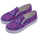 Background Pattern Flower Texture Kids  Canvas Slip Ons View2