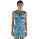 Tribal Pattern Pattern Wrap Front Bodycon Dress View1