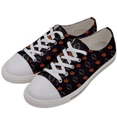 Pattern Decorative Elements Silver Men s Low Top Canvas Sneakers by Semog4