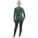 Fractal Floral Background Planetary Velvet Zip Up Jacket View2