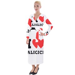 I Love Alice Velvet Maxi Wrap Dress by ilovewhateva