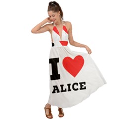 I Love Alice Backless Maxi Beach Dress by ilovewhateva