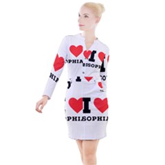 I Love Sophia Button Long Sleeve Dress by ilovewhateva