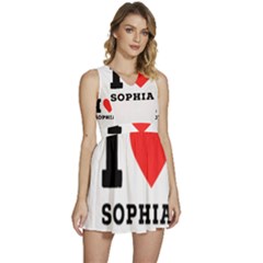 I Love Sophia Sleeveless High Waist Mini Dress by ilovewhateva