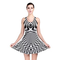 Monochrome Symmetry Abstract Reversible Skater Dress by Jancukart