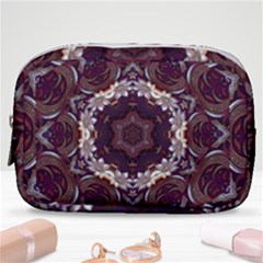 Rosette Kaleidoscope Mosaic Abstract Background Make Up Pouch (small) by Jancukart