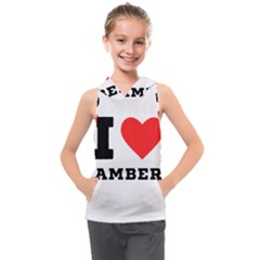 I Love Amber Kids  Sleeveless Hoodie by ilovewhateva