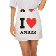 I Love Amber Mini Front Wrap Skirt by ilovewhateva