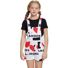 I Love Amber Kids  Short Overalls by ilovewhateva