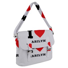 I Love Marilyn Buckle Messenger Bag by ilovewhateva