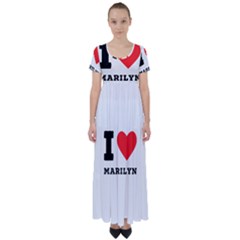 I Love Marilyn High Waist Short Sleeve Maxi Dress by ilovewhateva