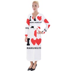 I Love Marilyn Velvet Maxi Wrap Dress by ilovewhateva