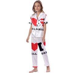 I Love Isabella Kids  Satin Short Sleeve Pajamas Set by ilovewhateva