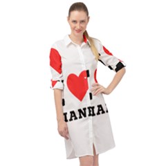 I Love Diane Long Sleeve Mini Shirt Dress by ilovewhateva