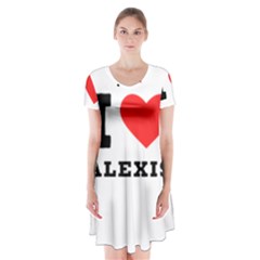 I Love Alexis Short Sleeve V-neck Flare Dress by ilovewhateva