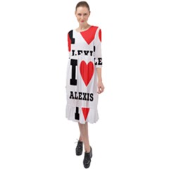 I Love Alexis Ruffle End Midi Chiffon Dress by ilovewhateva