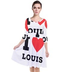 I Love Louis Quarter Sleeve Waist Band Dress by ilovewhateva