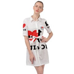 I Love Louis Belted Shirt Dress by ilovewhateva