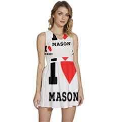 I Love Mason Sleeveless High Waist Mini Dress by ilovewhateva