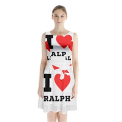 I Love Ralph Sleeveless Waist Tie Chiffon Dress by ilovewhateva