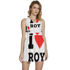 I Love Roy Sleeveless High Waist Mini Dress by ilovewhateva