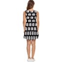 Modern Chic Vector Camera Illustration Pattern Tiered Sleeveless Mini Dress View4