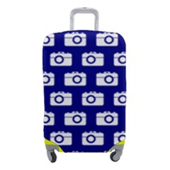 Modern Chic Vector Camera Illustration Pattern Luggage Cover (small) by GardenOfOphir