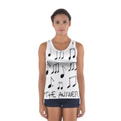 Music Is The Answer Phrase Concept Graphic Sport Tank Top  by dflcprintsclothing