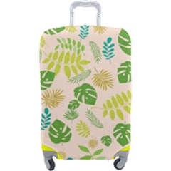 Tropical Leaf Leaves Palm Green Luggage Cover (large) by Jancukart